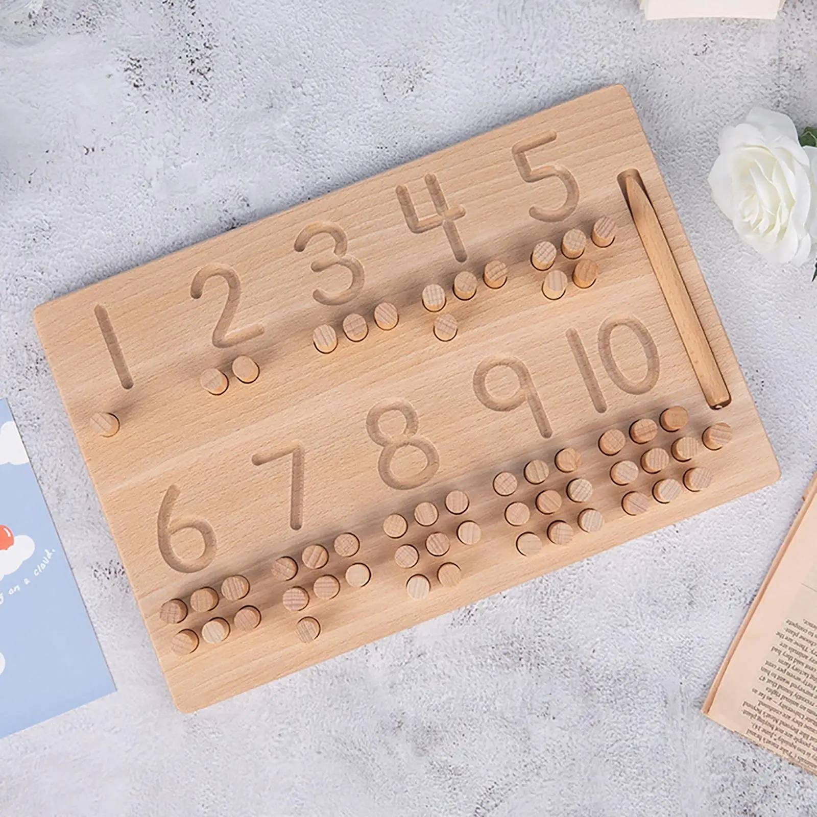 

Доска Монтессори для раннего обучения, учебный пособие для рукописного письма, развивающая игрушка для детей 3-5 лет, подарок для мальчиков и...