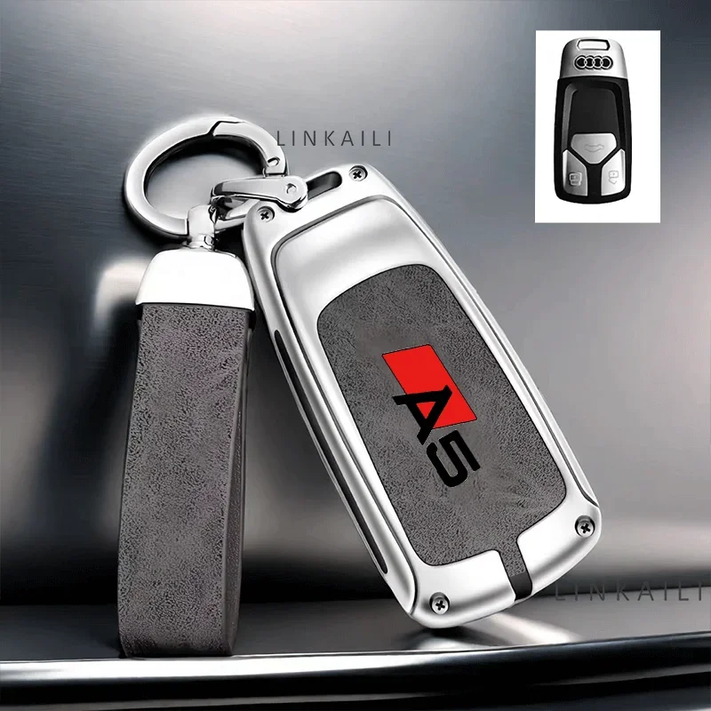 

Чехол для ключей из цинкового сплава для Audi A5 8T S5 2016 2017 2018 2019, защита для пульта дистанционного управления, автомобильный брелок, автомобильные аксессуары