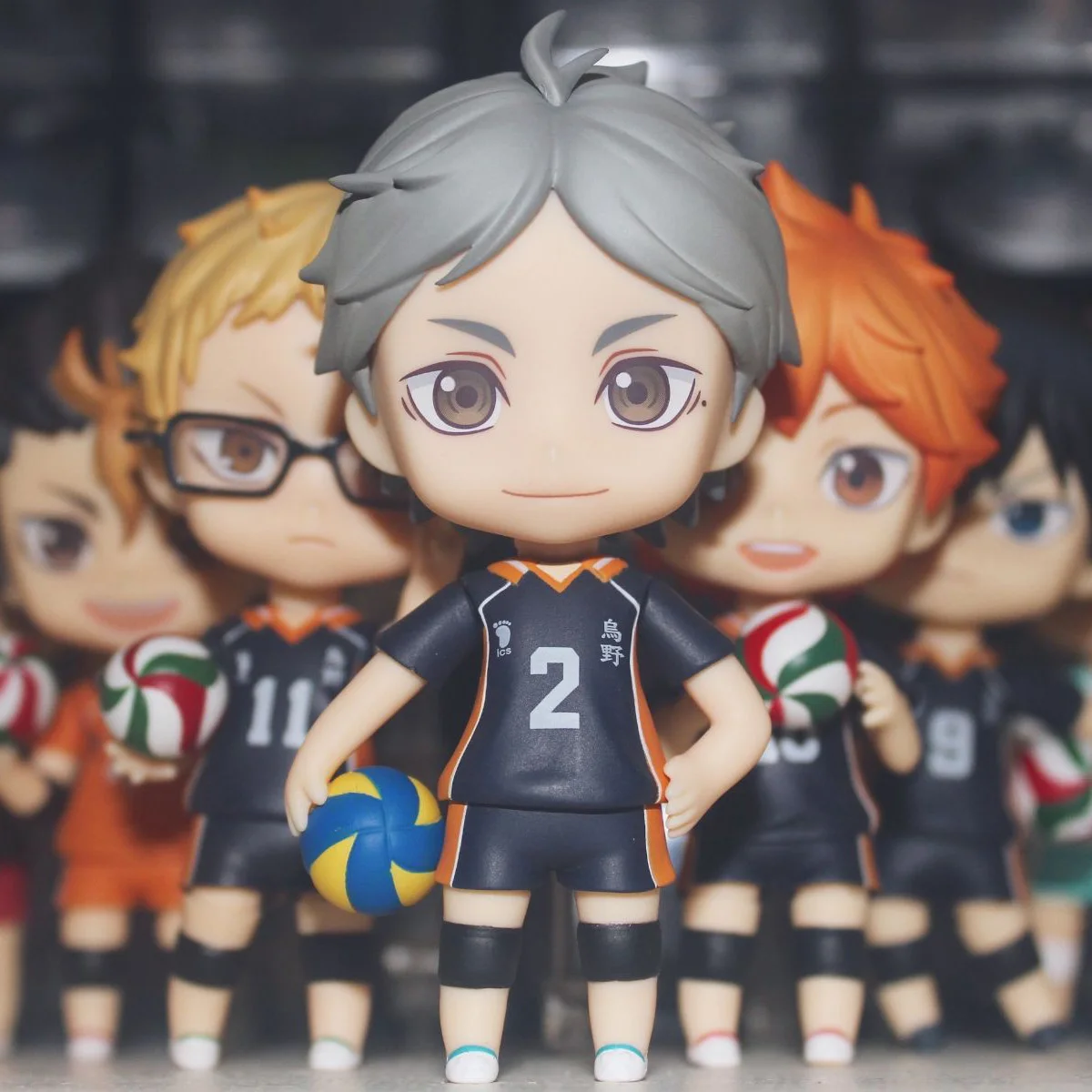 

Haikyuu!! Figure Sugawara Koushi Yu Nishinoya Q Version Pvc Toy Model Hand Made Kawaii Anime Dolls Ornaments Toys Gifts