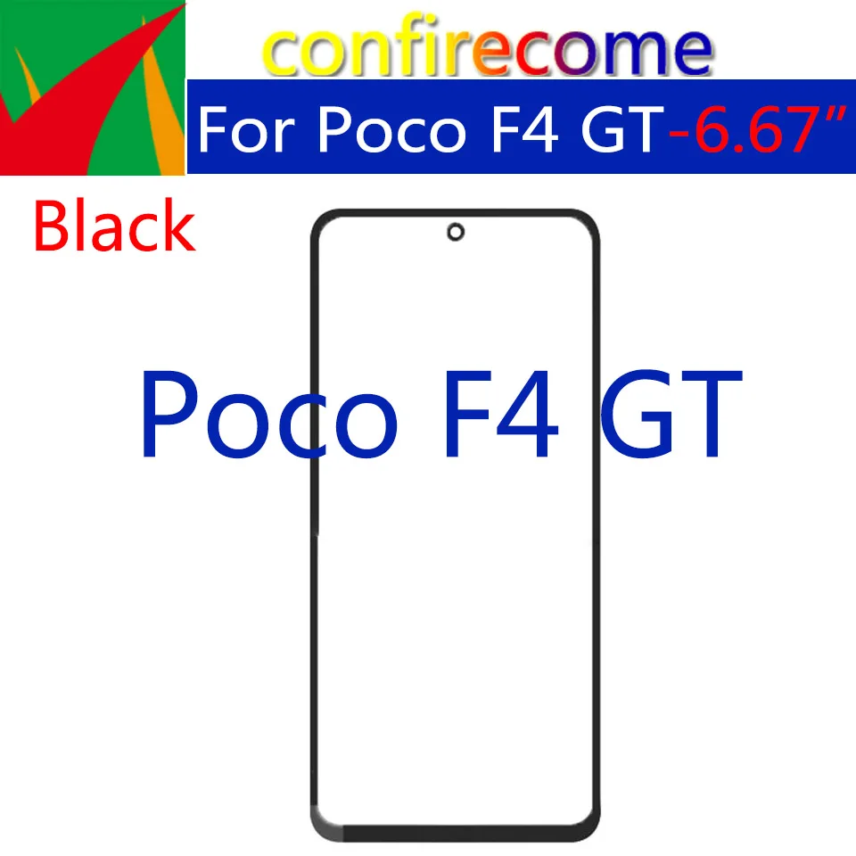 

10 шт./партия для сенсорной панели Xiaomi Poco F4 GT, передняя внешняя стеклянная линза, ЖК-стекло с заменой клея OCA