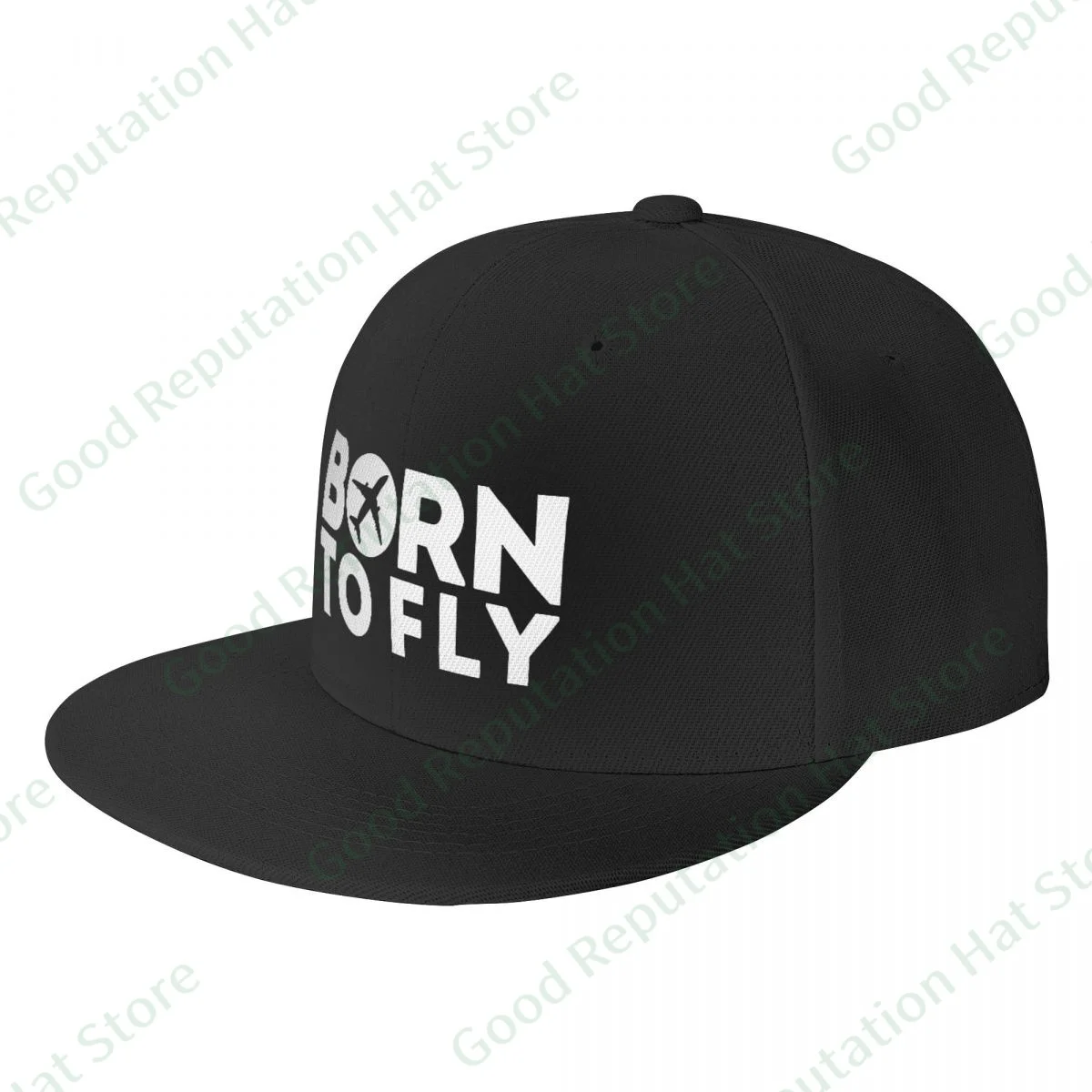 

Popular Born To Fly Flight Pilot Baseball Cap Flat Peak Hip Hop Sun Flat hat Hats Men Women Caps Male Casual Travel Sun Hats