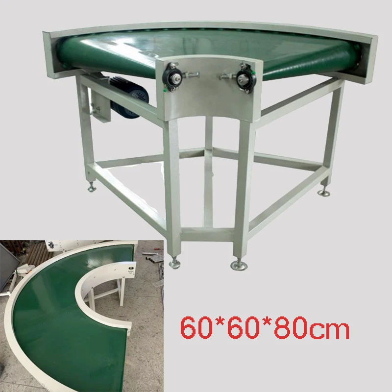 

200W 300mm Belt Width PVC Corner Conveyor Belt 90 Degree Knife Edge Turning Machine Food Roller Endless Belt Foods Transmission