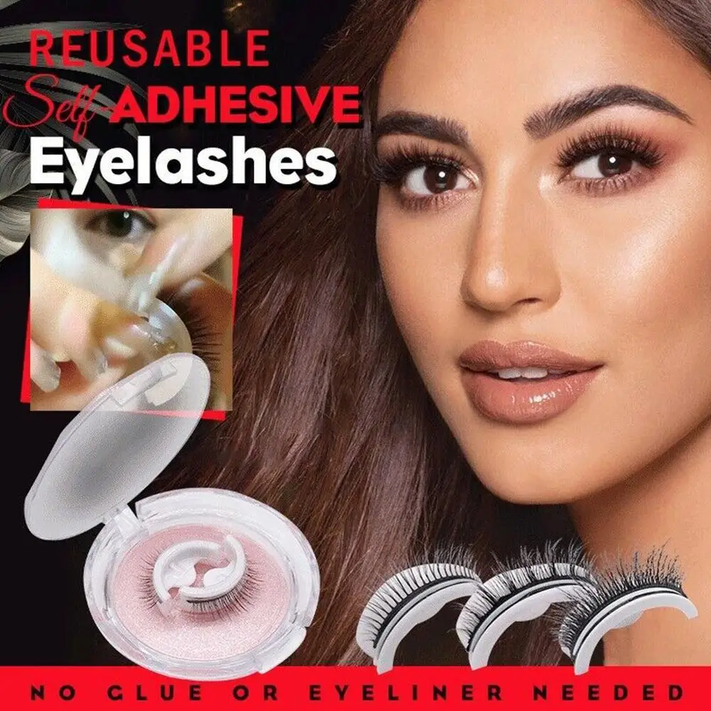 

Reusable Self-Adhesive False Eyelashes Natural Multiple reversible glue-free self-adhesive pairs of false eyelashes Dropshipping