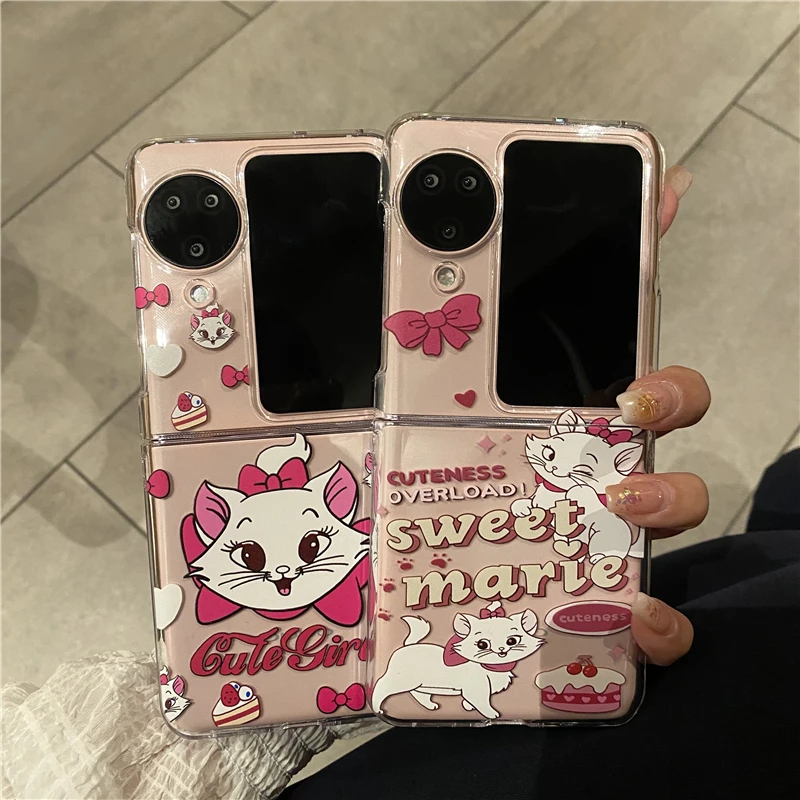Флип-чехол для OPPO Find N2 N3 N VIVO X Flip FOLD2 Disney Cute Cinderella Aurora Monsters University Edge