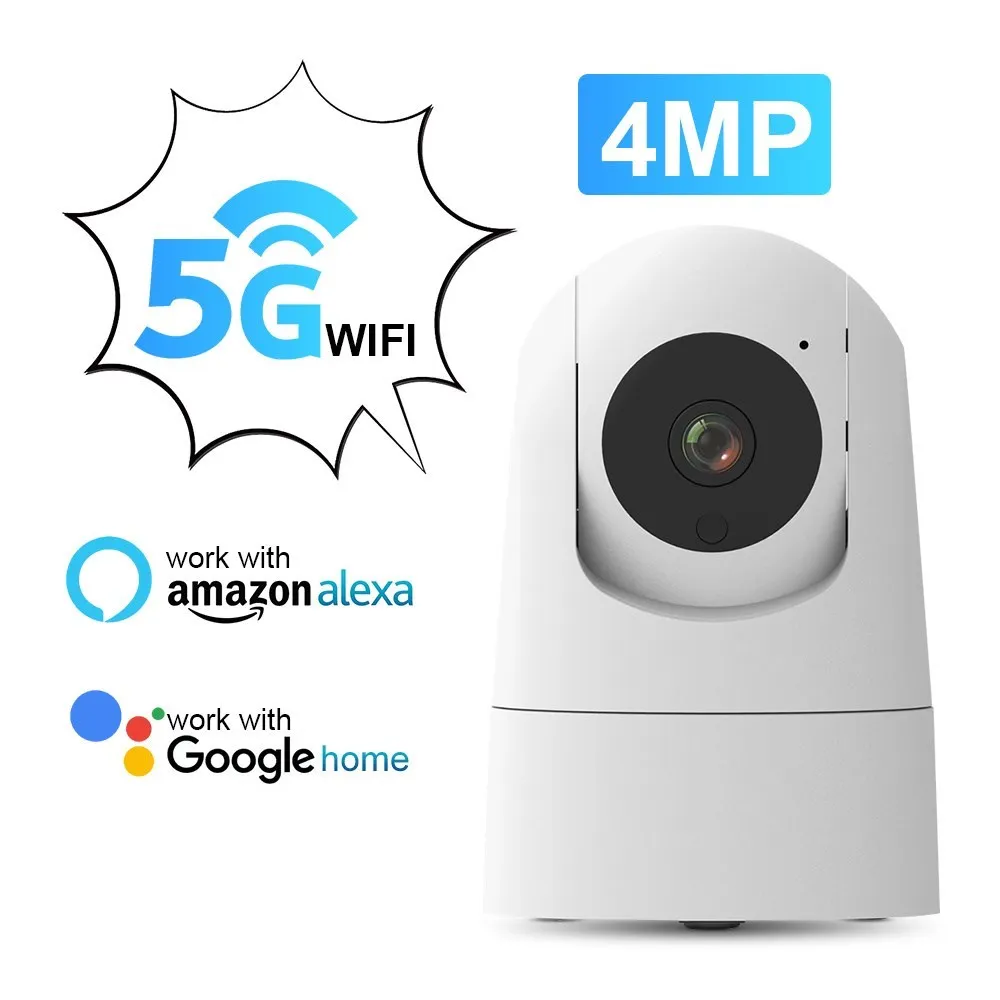 

Camera 5G WiFi Baby Monitor Mini Indoor CCTV Security 2K 4MP AI Tracking Audio Video Surveillance Camera Alexa Favourite Rushed