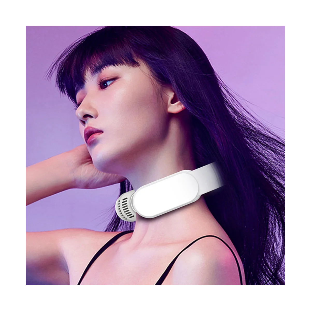 Подвесной шейный вентилятор Кондиционер без листьев с шейным ободом охлаждающий