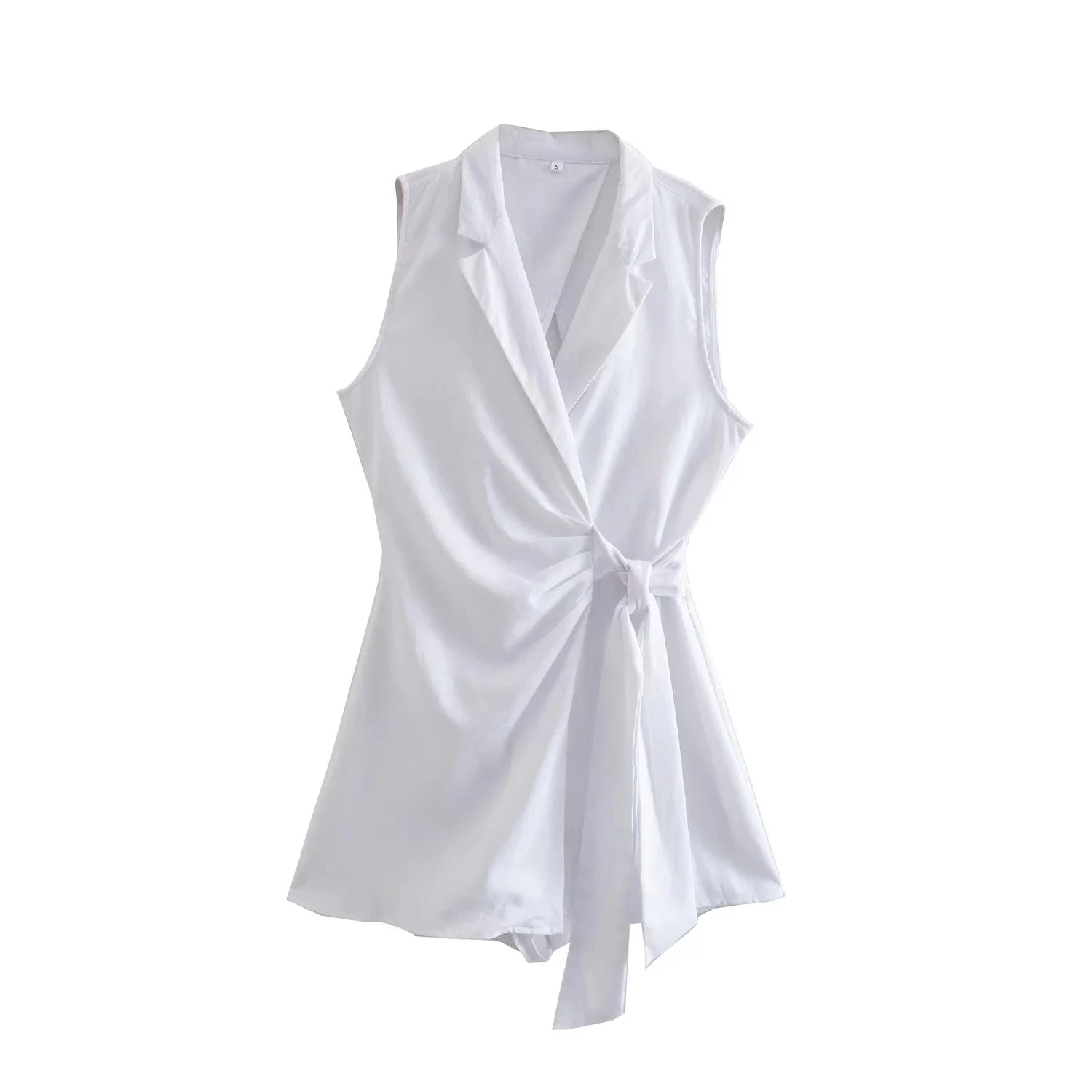 Dave&Di England Style Indie Folk Vintage Linen Notched White Summer Playsuits Women Fashion Casual Playsuits  Tops