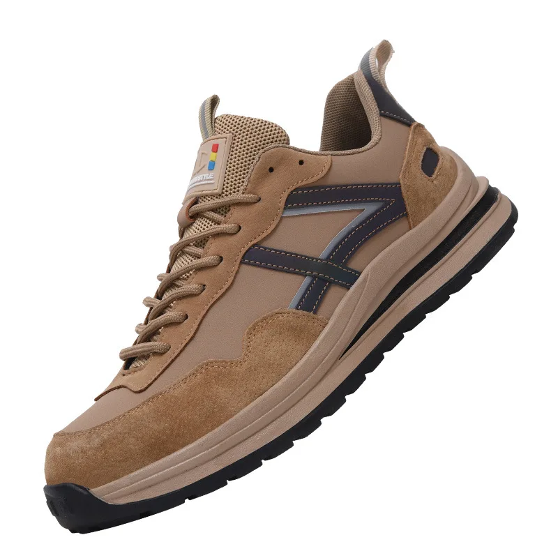 

New Men Work Boots Safety Steel Toe Shoes Men Women Anti-piercing Work Shoes Lightweight Indestructible Shoes Safety Sneakers
