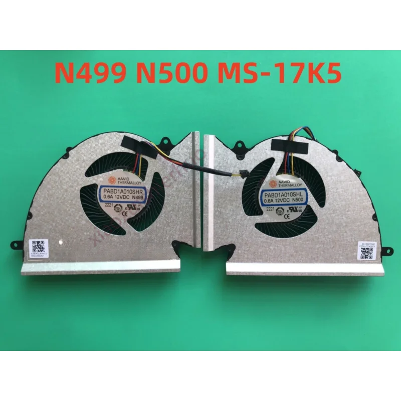 Оригинальный охлаждающий вентилятор для процессора MSI GE77HX GP76HX GPU N499 N500 MS-17K5
