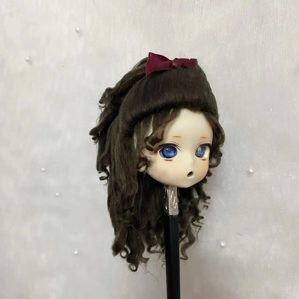 Прекрасный парик BJD 1/6 из искусственной пляжной шерсти 1/8 ob11 можно настроить