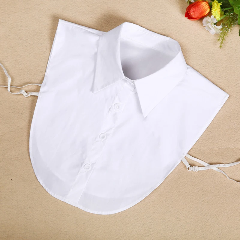 

Sitonjwly 2022 Women Shirt Fake Collar Detachable Collars for Mens Solid Lapel Necklace False Collar Lapel Top Decorative