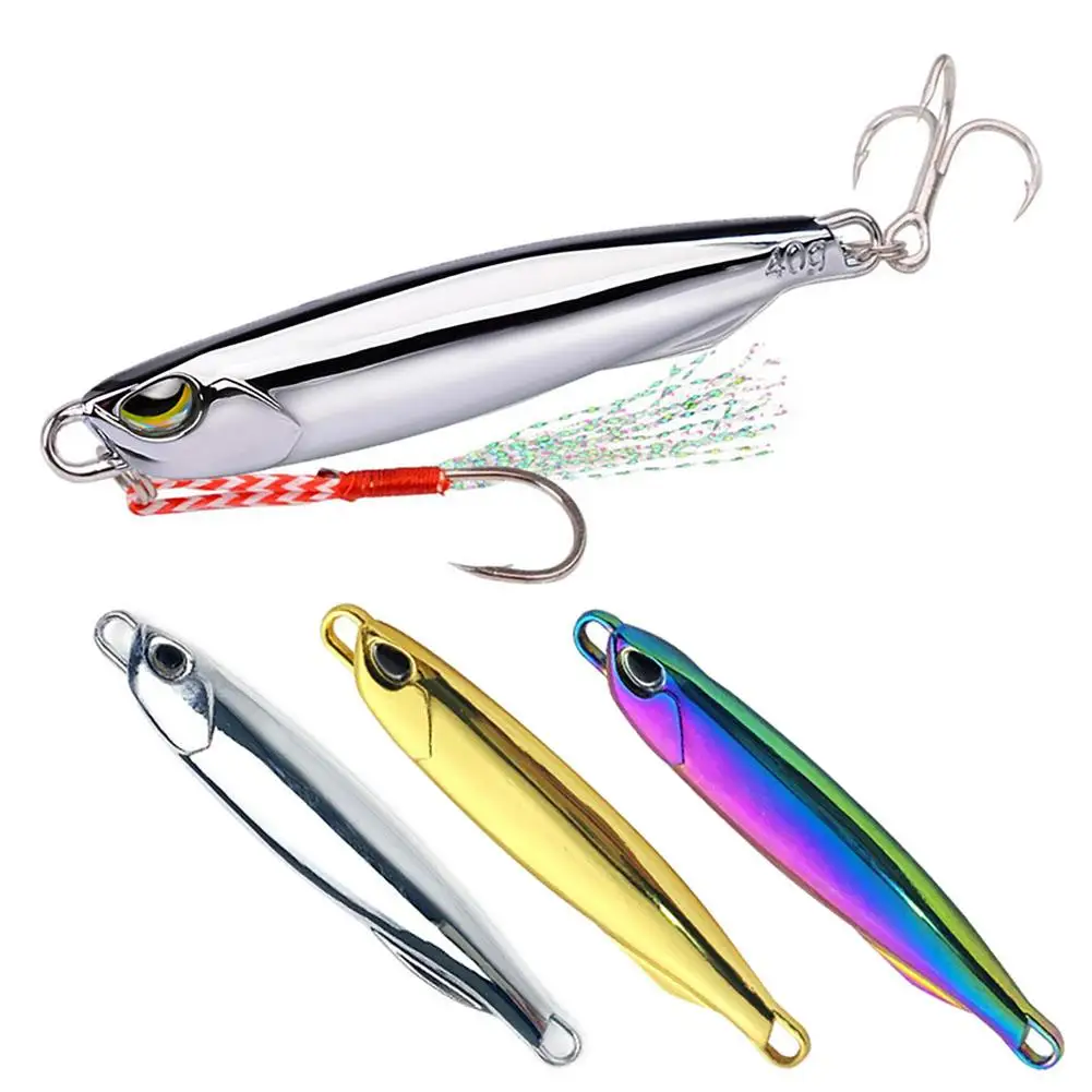 

7g-20g Fake Fishing Lures With Hooks Vivid 3d Eyes Fishing Jigs With Natural Feathers For Freshwater Seawater Dropshipping