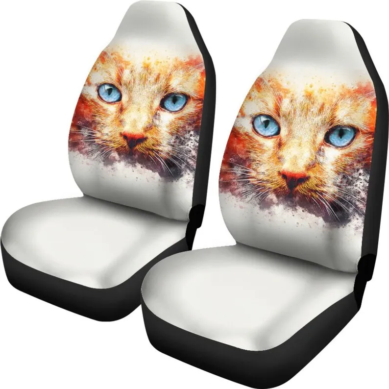 

Cat Car Seat Covers (Set Of 2) / Cat 2 Front Car Seat Covers / Cat Car Seat Covers / Cat Car Seat Protector / Cat Car Accessory
