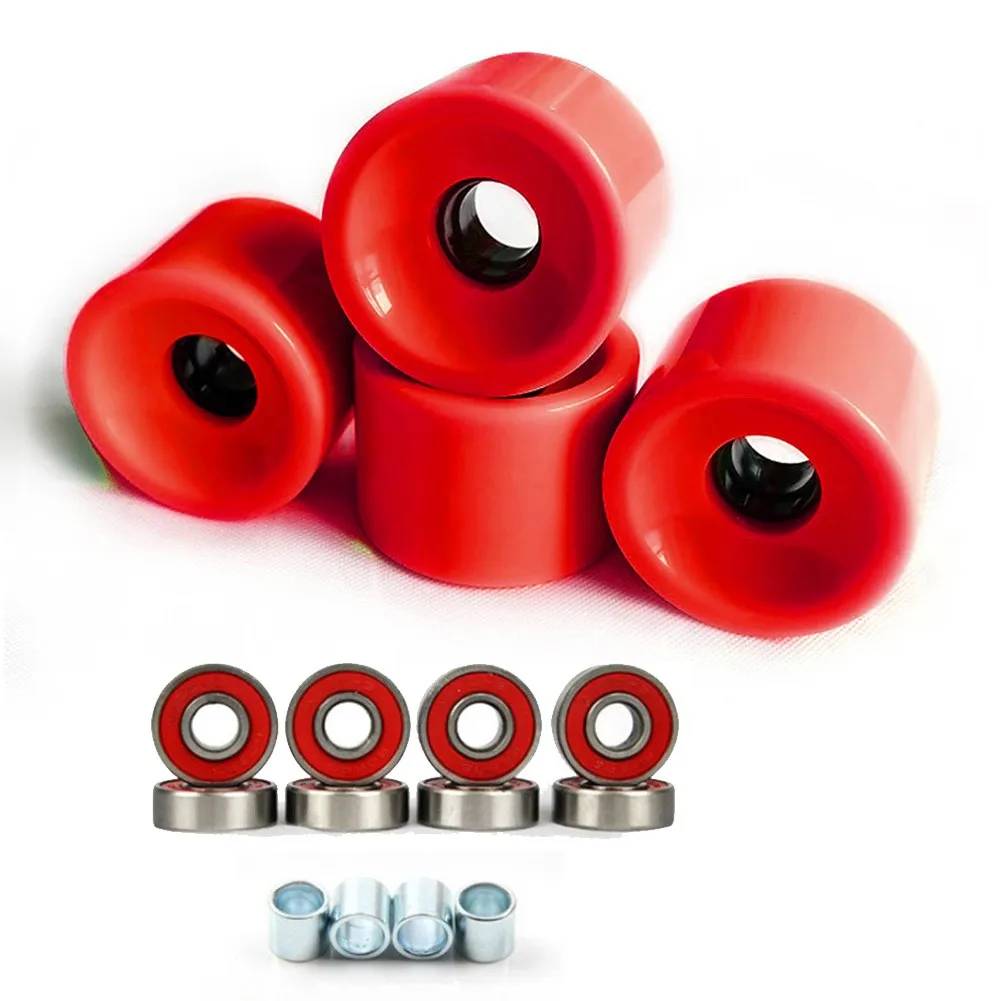 

4pcs Skateboard Wheel 4x Washers Wheels 70x51mm 78A ABEC-9 Bearings Kit Soft Hot Sale