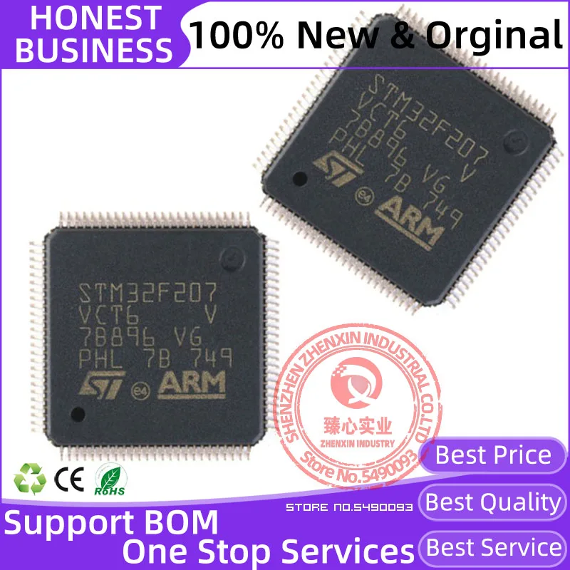 

Оригинальный STM32F207VCT6 22 + LQFP-100 ARM микроконтроллеры MCU 32 бит ARM Cortex M3 подключение КБ