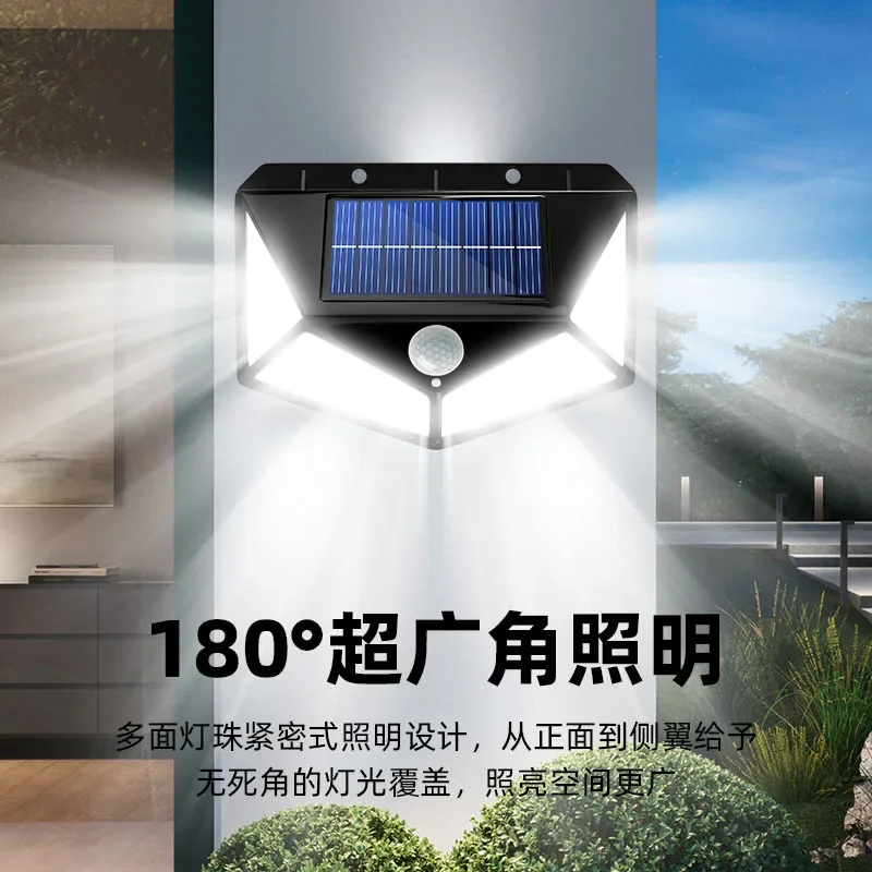 Светодиодный настенный светильник на солнечной батарее с датчиком движения