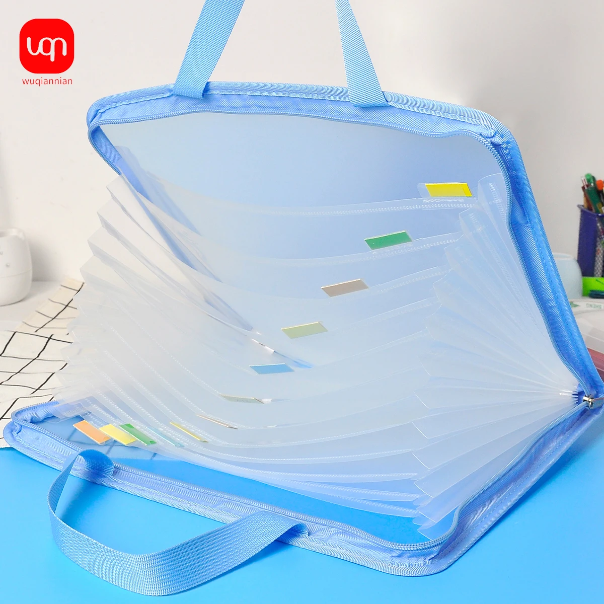 Папка А4 на 13 отделений многослойная расширяющаяся утолщенная Сумочка для