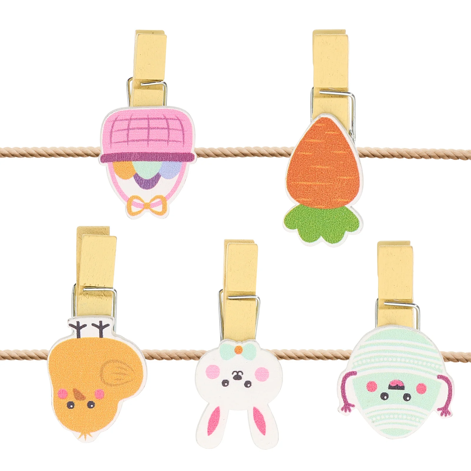 

Clothespins Photo Clips Wooden Mini Easter Clothes Picture Clip Pin Crafts Photos Display Wood Colored Tiny Craft Bunny Pegs