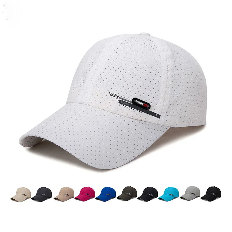 

Кепка сетчатая для мужчин и женщин, дышащая бейсболка, быстросохнущая Водонепроницаемая регулируемая, с козырьком от солнца, однотонная, для путешествий, езды на велосипеде, лето