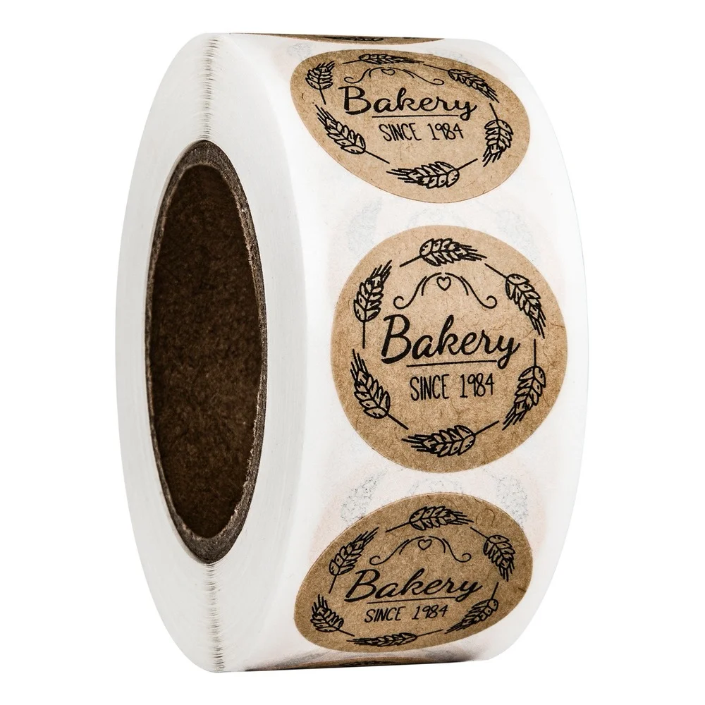 

50-500pcs 1 Inch Thank You Sticker Kraft Paper Baking Sticker Label Sticker Personalized Stickers Cut Thin Material Wholesale