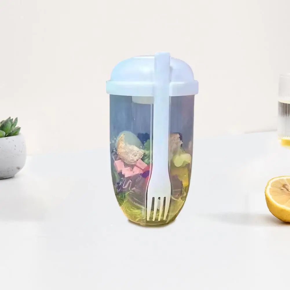 Salad Cup with Bowl Portable Salad Cup with Fork Large Capacity Ideal for Office Students Weight Loss