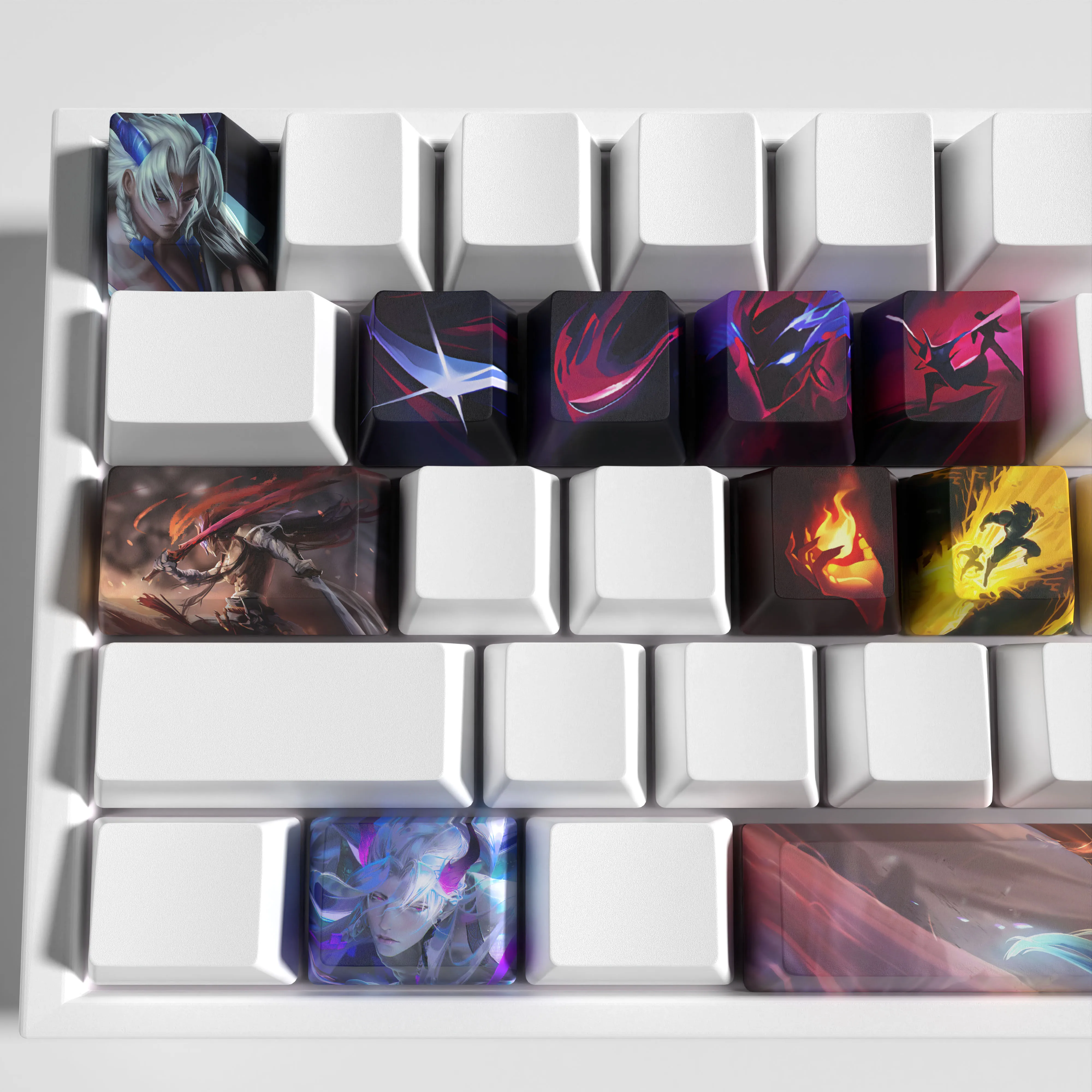 Yone колпачки для ключей Лига Легенд игровые OEM профиль 12 клавиш PBT краситель sub