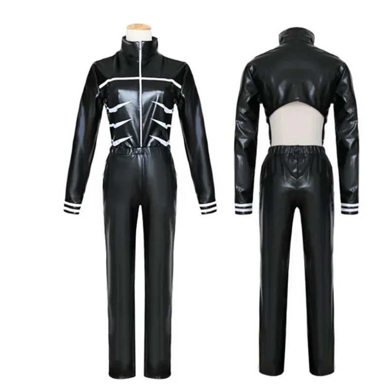 JP Anime Tokyo Ghoul Ken Kaneki Косплей Полный комплект Черная кожаная боевая форма Женский и