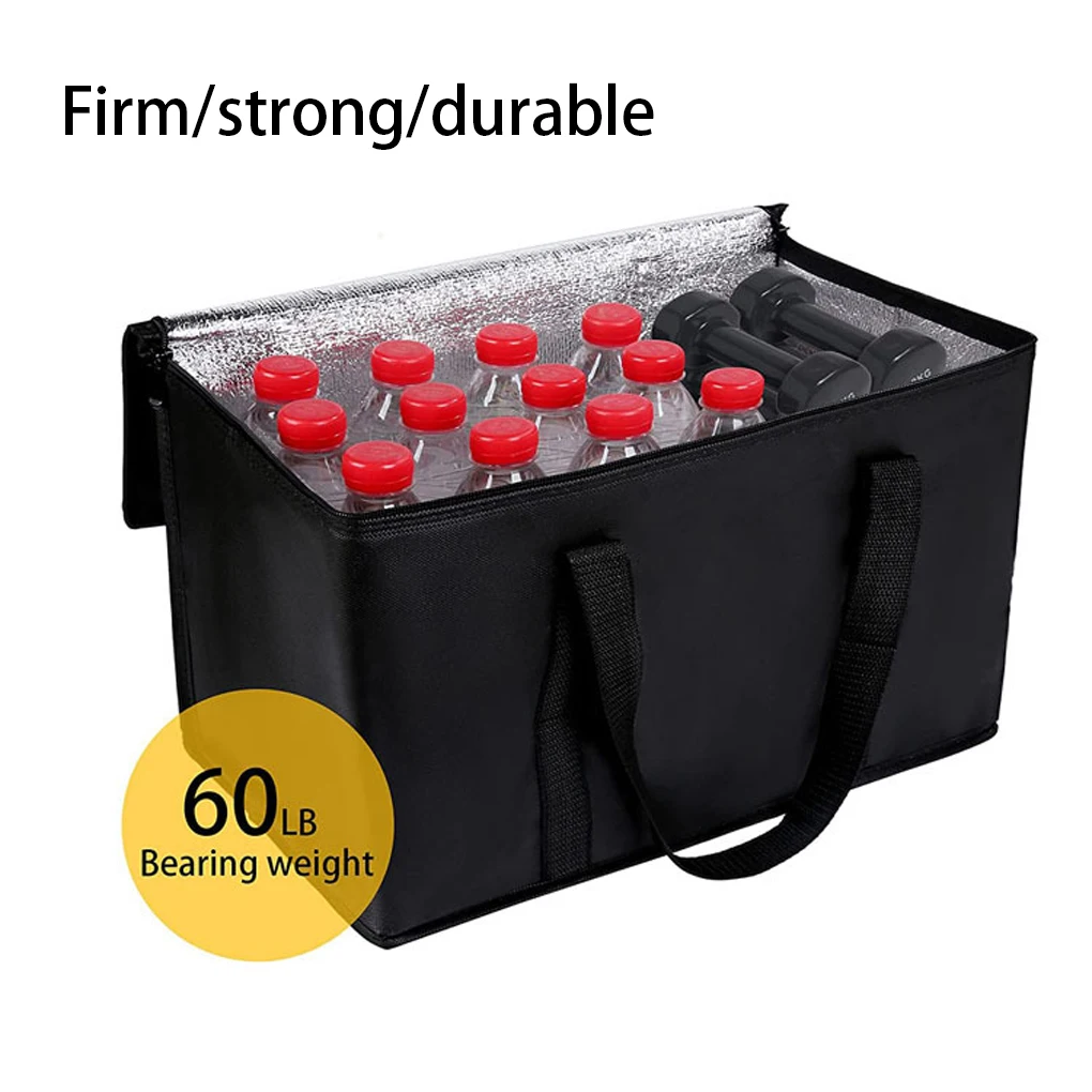 

Сумка-холодильник с молнией, складная, изоляционная, для еды, многоразовая, для улицы, сумки для обедов, товары для кемпинга