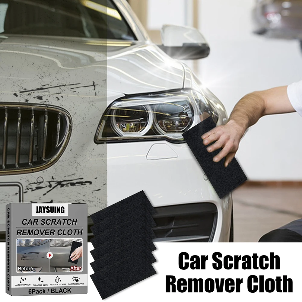 

6pcs/box Nano Glitter Cloth For Car Scratch Removal Paint Repair With Scratch Repair, Strong Decontamination, The Role Of Effect