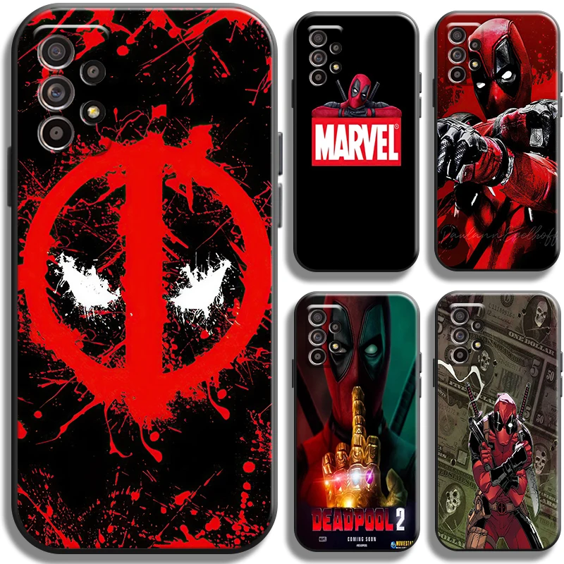 

Marvel Deadpool Phone Case For Samsung Galaxy A52 4G A52 5G Cases Full Protection Carcasa Soft TPU Shell Funda Liquid Silicon