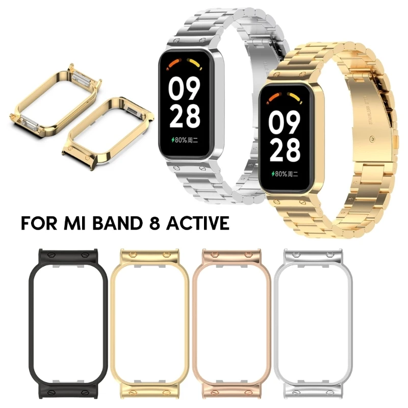 

Upgraded Metal Frame Contemporary Stainless Steel Case for Watch Band 8 Active Drop Shipping