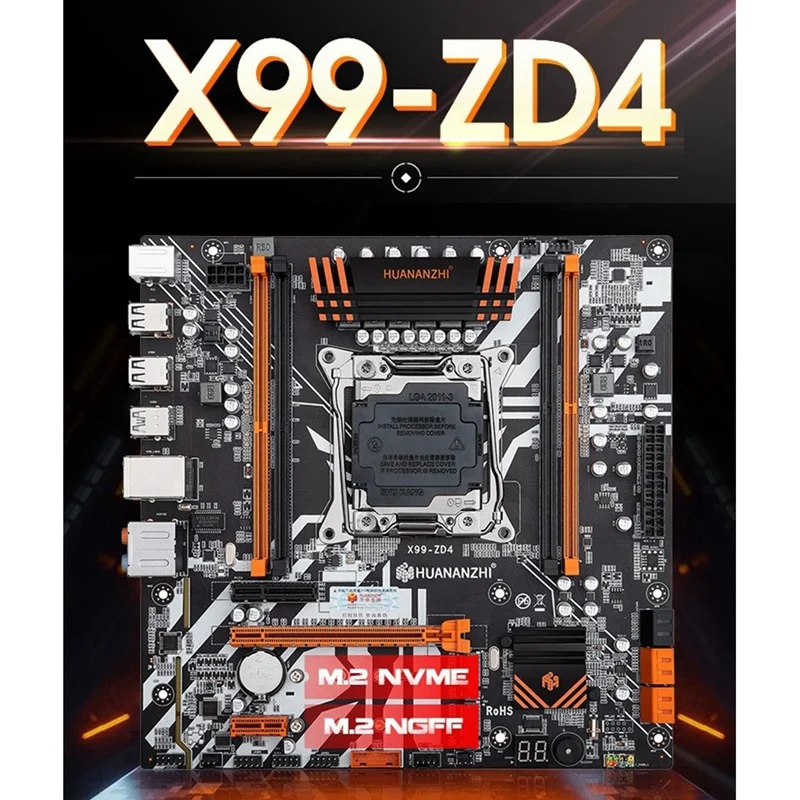 

NEW-HUANANZHI X99 ZD4 X99 материнская плата поддерживает LGA 2011-3 все серии DDR4 RECC M.2 PCI-E NVME NGFF M ATX Серверная материнская плата