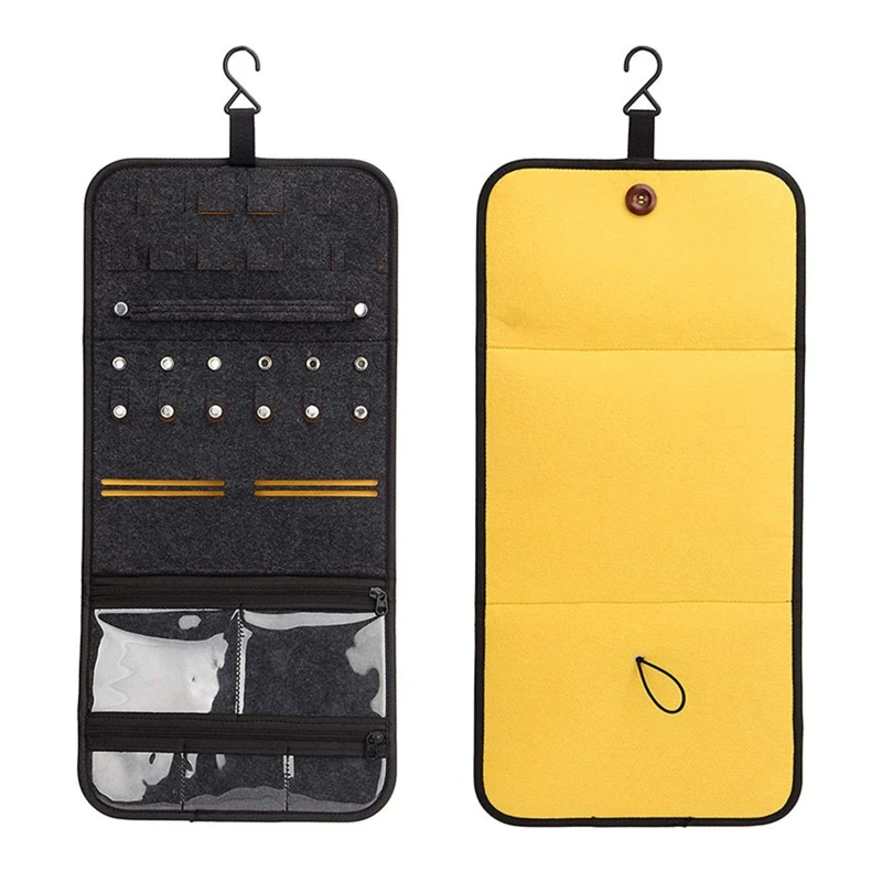 

Jewelry Organizer Storage Roll Double-Sided Hanging Jewelry Holder for Earrings