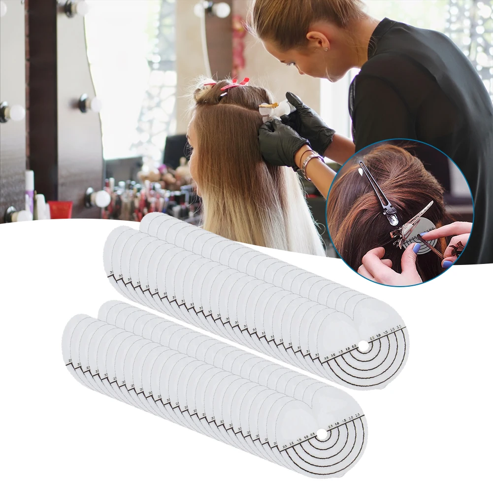 Hair Connecting Heat Protection Sheet Reusable PVC Hair Extension Heat Protection Disk with Scale Translucent Salon Tool