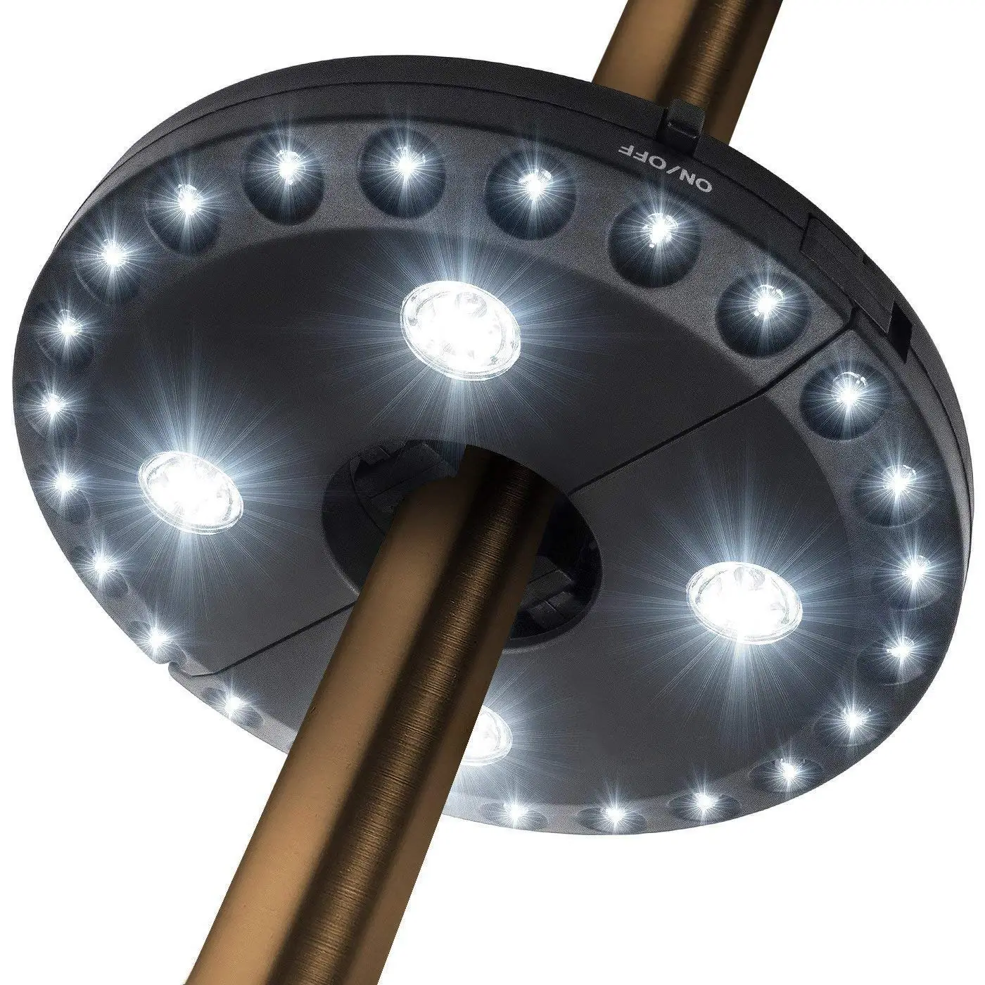 

Patio Umbrella Light 3 Brightness Modes Cordless 28 LED Lights at 200 lumens-4 x AA Battery Operated Umbrella Pole Light for Pat