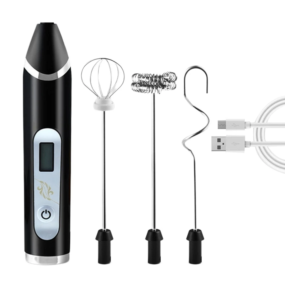 Портативный перезаряжаемый электрический вспениватель молока ручной