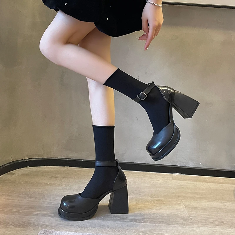 

Brand High Heels Women Sandals Chunky Mary Jane Lolita Shoes 2022 Summer New Trend Sexy Pumps Fashion Dress Party Women Shoes