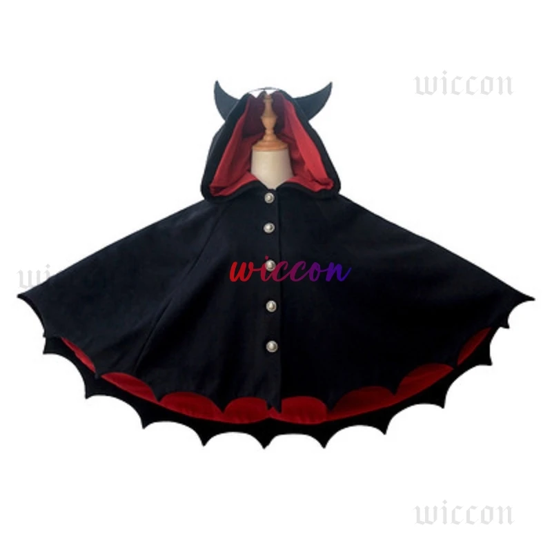 Дьявол Крыло летучей мыши Демон Косплей Костюм Флисовое пончо Толстовка Плащ
