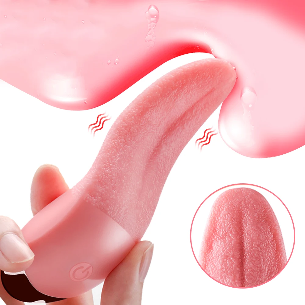 Soft Tongue Licking Vibrator G spot Clitoral Stimulator Mini Clit Sex Toys for Women Rechargeable Nipple Female Masturbator