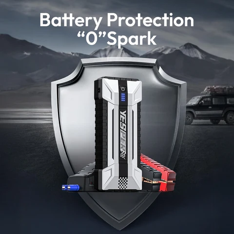 YESPER пусковое устройство для автомобиля, 26800mAh пауэр банк повер, банк для автомобиля, 4120A Пиковый ток Подходящий ВСЕ бензиновые и дизельные двигатели объемом до 10,0 л пусковое для автомобиля