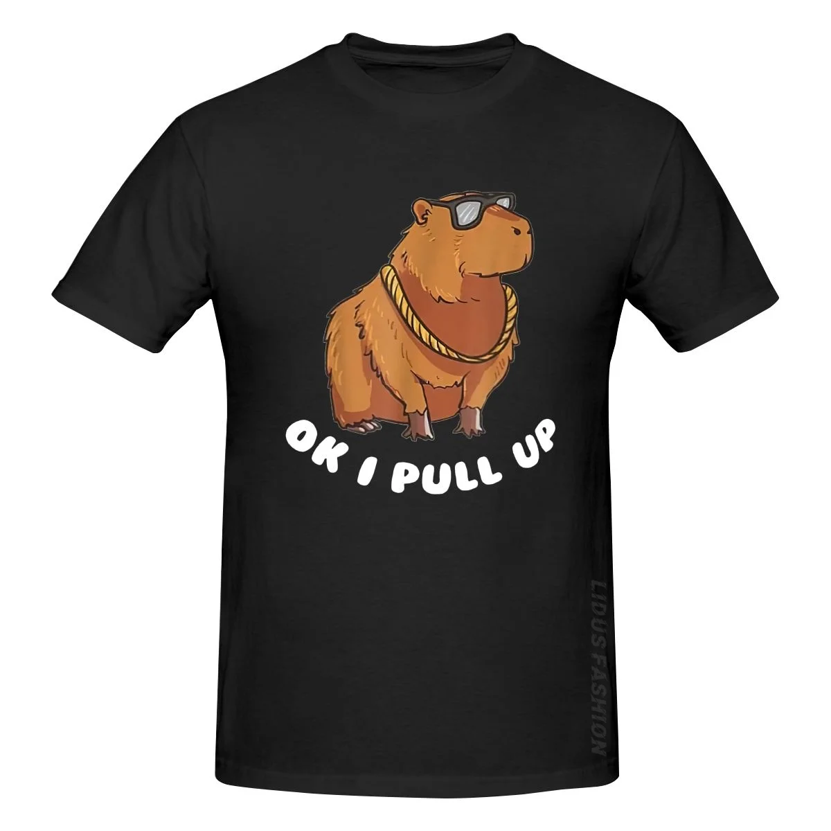 

Капибара очки Ok I Pull Up забавная Милая футболка с животными Одежда графическая футболка толстовка с коротким рукавом футболка унисекс