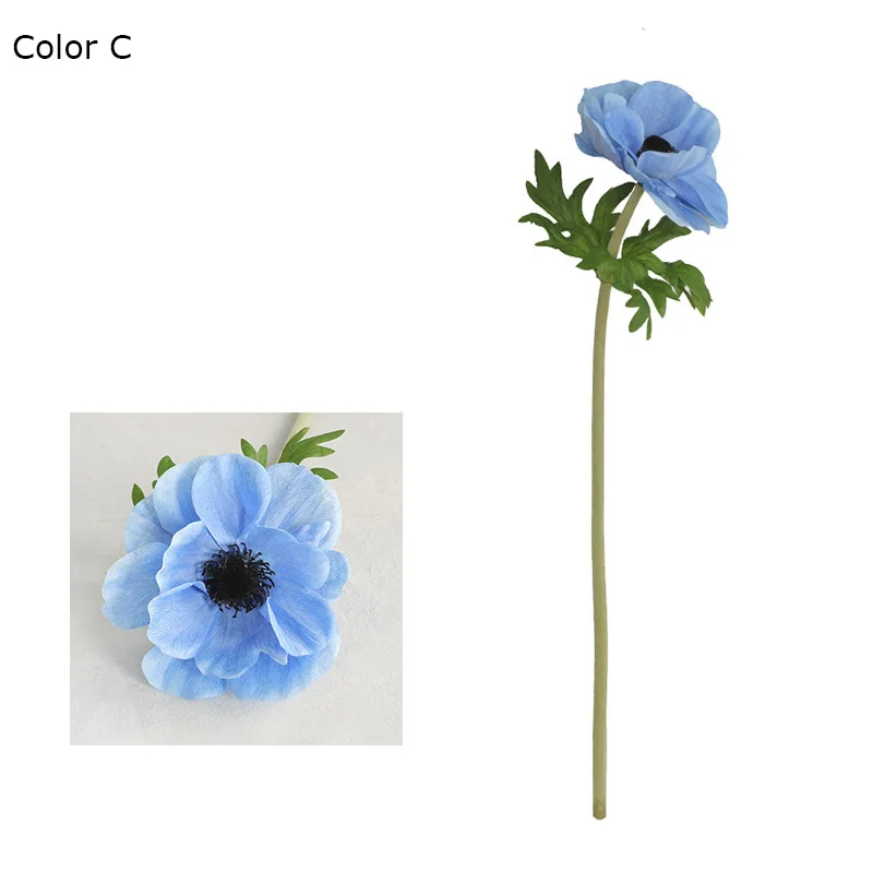 

Искусственные цветы анемона шелковые белые