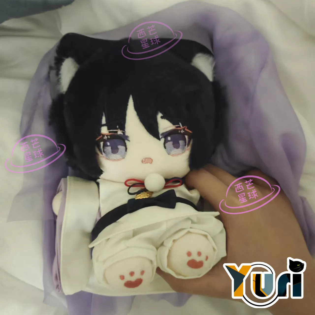 

New Game Genshin Impact Kunikuzushi Wanderer 20cm Plush Doll Fat Body Change Clothes Outfit Toy Cosplay Fan Gift C XM