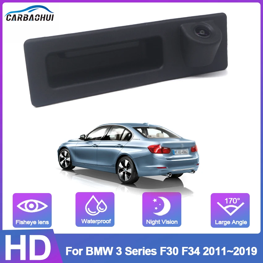 Камера заднего вида с ручкой багажника CCD HD для BMW 3 серии F30 F34 2011 ~ 2017 2018 2019