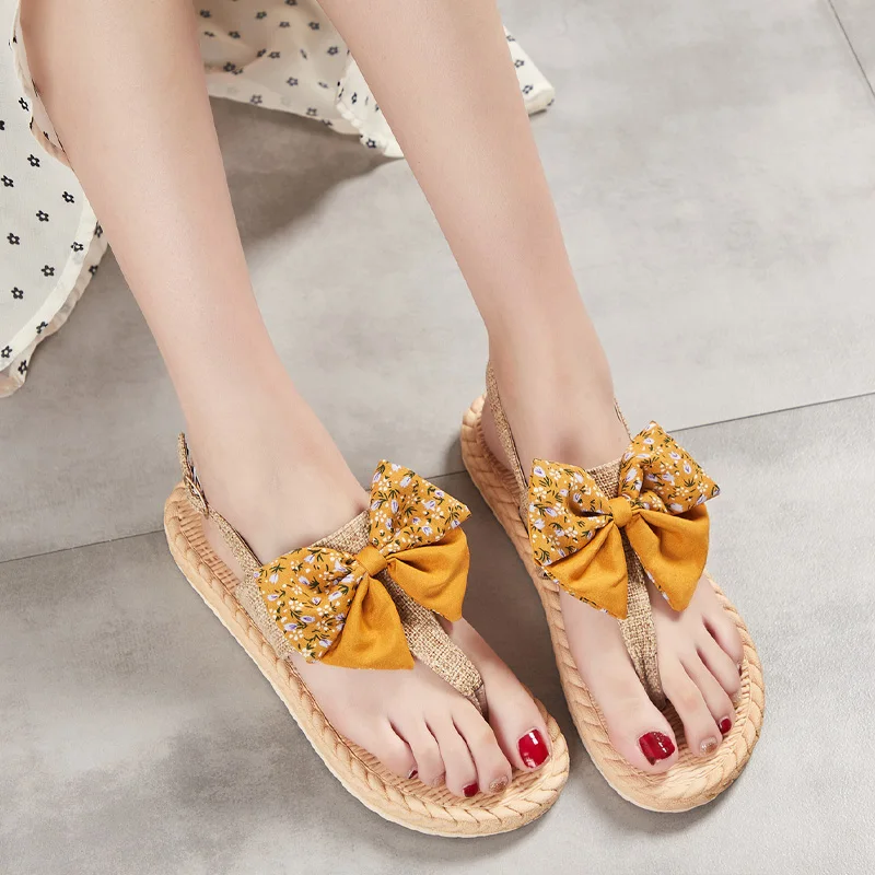 Летние шлепанцы женские сандалии Женская обувь в богемном стиле пляжные с милым