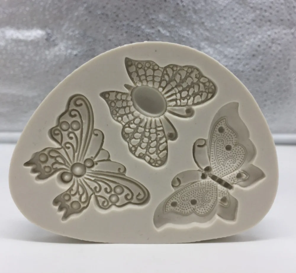

Butterfly Shape Fondant Cake Mold Silicone Mold Soap Mould Bakeware Baking Cooking Tools Sugar Cookie Jelly Pudding Decor Grey