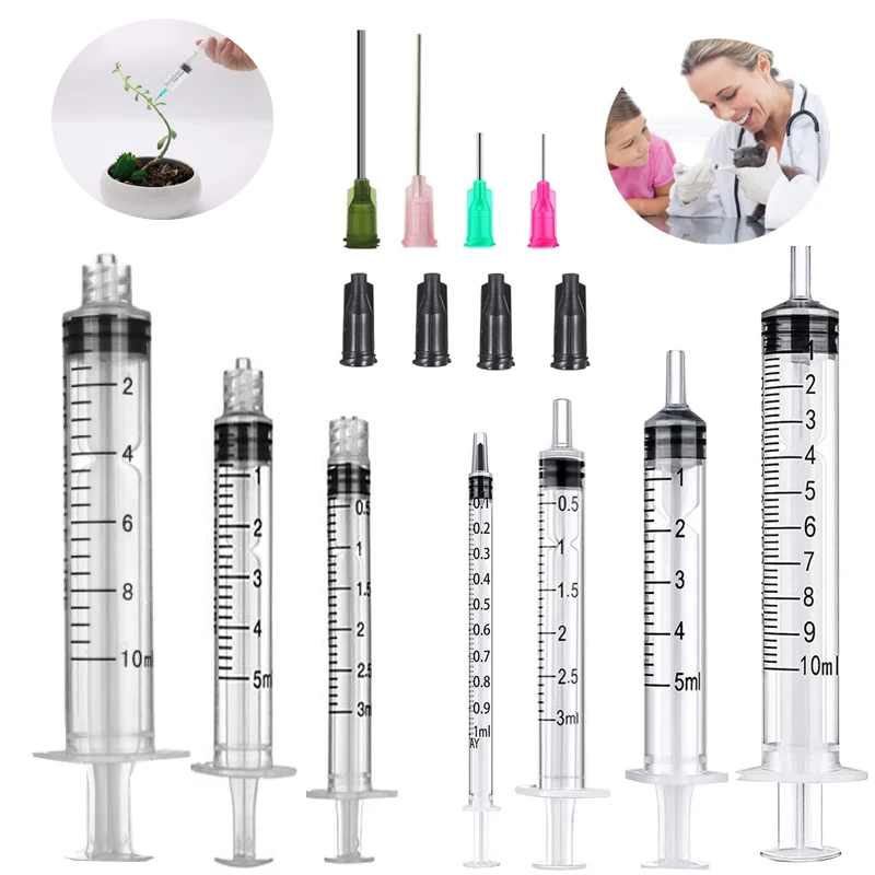 4Pcs Syringes with 4pcs 14G-25G Blunt Tip Needles And Cap for Industrial Dispensing Syringe Epoxy Resin Kits |