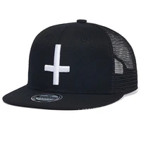 mens hats summer hot selling hip hop hat breathable mesh cap cross stitch baseball cap wholesale snapback trucker hat