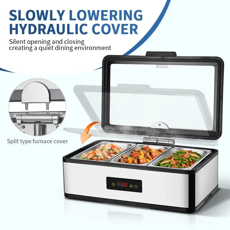 Стиль конкурентоспособной цены шведский стол подогреватель еды серебряный цвет