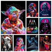 5D Sci-fi Movies Full Diamond Painting Wars Dark Lord Vader Graffiti Art Cross Stitch Embroidery Picture Mosaic Craft Home Decor